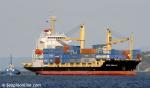 ID 4562 KOTA DAHLIA (2008/6245grt/IMO 9408449, Renamed SOUTHERN TRADER) berthing in Auckland, NZ on her maiden call.
